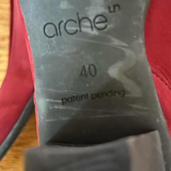 Arche Elegant Burgundy Red Women's Suede Shoes - Picture 6 of 6